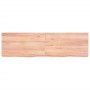 Badezimmerarbeitsplatte aus hellbraun behandeltem Massivholz, 140 x 40 x (2–6) cm von vidaXL, Arbeitsplatten - Ref: Foro24-31...