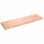 Encimera baño madera maciza tratada marrón claro 160x50x(2-6)cm de vidaXL, Encimeras - Ref: Foro24-3156158, Precio: 126,20 €,...