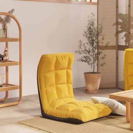 Mustard Yellow Fabric Folding Floor Lounger by vidaXL, Floor chairs - Ref: Foro24-336591, Price: 86,03 €, Discount: %