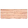 Encimera baño madera maciza tratada marrón claro 140x50x(2-6)cm de vidaXL, Encimeras - Ref: Foro24-3156150, Precio: 113,99 €,...