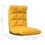 Tumbona de suelo plegable de tela amarillo mostaza de vidaXL, Sillas de suelo - Ref: Foro24-336591, Precio: 86,03 €, Descuent...