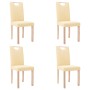 Sillas de comedor 4 unidades tela color crema de vidaXL, Sillas de comedor - Ref: Foro24-336772, Precio: 169,70 €, Descuento: %