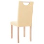 Sillas de comedor 4 unidades tela color crema de vidaXL, Sillas de comedor - Ref: Foro24-336772, Precio: 169,70 €, Descuento: %