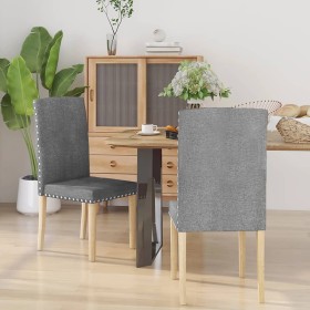 Dining chairs 2 units light gray fabric by vidaXL, dining chairs - Ref: Foro24-336787, Price: 105,39 €, Discount: %