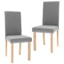 Sillas de comedor 2 unidades tela gris claro de vidaXL, Sillas de comedor - Ref: Foro24-336787, Precio: 105,99 €, Descuento: %