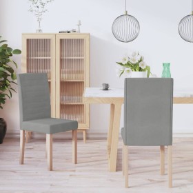 Dining chairs 2 units light gray fabric by vidaXL, dining chairs - Ref: Foro24-336817, Price: 135,62 €, Discount: %