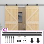 Puerta corredera con herrajes madera maciza de pino 90x210 cm de vidaXL, Puertas - Ref: Foro24-3057593, Precio: 454,36 €, Des...