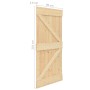 Puerta corredera con herrajes madera maciza de pino 90x210 cm de vidaXL, Puertas - Ref: Foro24-3057593, Precio: 454,36 €, Des...