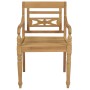 Batavia chairs 2 units solid teak with cream cushions by vidaXL, Garden chairs - Ref: Foro24-3062129, Price: 248,96 €, Discou...