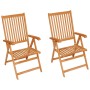 Garden chairs 2 units with taupe cushions solid teak wood by vidaXL, Garden chairs - Ref: Foro24-3062384, Price: 266,10 €, Di...