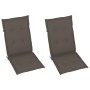 Garden chairs 2 units with taupe cushions solid teak wood by vidaXL, Garden chairs - Ref: Foro24-3062384, Price: 266,10 €, Di...