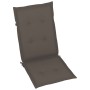 Garden chairs 2 units with taupe cushions solid teak wood by vidaXL, Garden chairs - Ref: Foro24-3062384, Price: 266,10 €, Di...