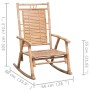 Silla mecedora con cojín bambú de vidaXL, Sillas de jardín - Ref: Foro24-3063911, Precio: 146,05 €, Descuento: %