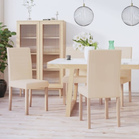 Dining chairs 4 units cream fabric by vidaXL, dining chairs - Ref: Foro24-336822, Price: 234,99 €, Discount: %