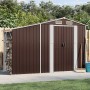 Brown galvanized steel garden shed 277x93x179 cm by vidaXL, Sheds - Ref: Foro24-364520, Price: 288,39 €, Discount: %