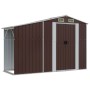 Brown galvanized steel garden shed 277x93x179 cm by vidaXL, Sheds - Ref: Foro24-364520, Price: 288,39 €, Discount: %