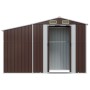 Cobertizo de jardín acero galvanizado marrón 277x93x179 cm de vidaXL, Cobertizos - Ref: Foro24-364520, Precio: 288,39 €, Desc...