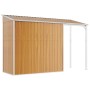 Cobertizo con tejado largo acero marrón claro 277x110,5x181 cm de vidaXL, Cobertizos - Ref: Foro24-364528, Precio: 265,86 €, ...