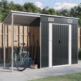 Long roof garden shed anthracite steel 277x110.5x181 cm by vidaXL, Sheds - Ref: Foro24-364526, Price: 363,76 €, Discount: %