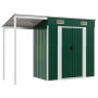 Cobertizo jardín tejado alargado acero verde 277x110,5x181 cm de vidaXL, Cobertizos - Ref: Foro24-364524, Precio: 265,86 €, D...