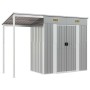 Cobertizo jardín tejado alargado acero gris 277x110,5x181 cm de vidaXL, Cobertizos - Ref: Foro24-364525, Precio: 269,42 €, De...