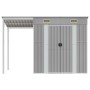 Cobertizo jardín tejado alargado acero gris 277x110,5x181 cm de vidaXL, Cobertizos - Ref: Foro24-364525, Precio: 269,42 €, De...