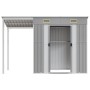 Cobertizo jardín tejado alargado acero gris 277x110,5x181 cm de vidaXL, Cobertizos - Ref: Foro24-364525, Precio: 269,42 €, De...