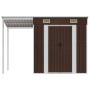 Cobertizo jardín tejado alargado acero marrón 277x110,5x181 cm de vidaXL, Cobertizos - Ref: Foro24-364527, Precio: 343,06 €, ...