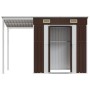 Garden shed with elongated brown steel roof 277x110.5x181 cm by vidaXL, Sheds - Ref: Foro24-364527, Price: 343,06 €, Discount: %