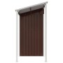 Cobertizo jardín tejado alargado acero marrón 277x110,5x181 cm de vidaXL, Cobertizos - Ref: Foro24-364527, Precio: 343,06 €, ...