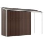 Cobertizo jardín tejado alargado acero marrón 277x110,5x181 cm de vidaXL, Cobertizos - Ref: Foro24-364527, Precio: 343,06 €, ...