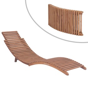 Folding solid teak wood sun lounger by vidaXL, Loungers - Ref: Foro24-44666, Price: 166,79 €, Discount: %