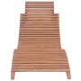 Tumbona plegable de madera maciza de teca de vidaXL, Tumbonas - Ref: Foro24-44666, Precio: 166,79 €, Descuento: %