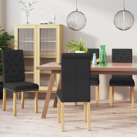 Sillas de comedor 4 unidades tela negra de vidaXL, Sillas de comedor - Ref: Foro24-336866, Precio: 254,15 €, Descuento: %