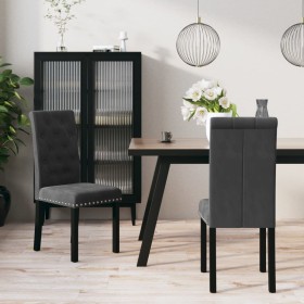 Dining chairs 2 units dark gray velvet by vidaXL, dining chairs - Ref: Foro24-336875, Price: 154,32 €, Discount: %