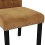 Dining chairs 4 units of brown velvet by vidaXL, dining chairs - Ref: Foro24-336890, Price: 213,99 €, Discount: %