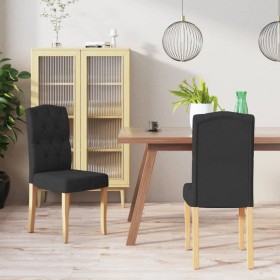 Dining chairs 2 units of black fabric by vidaXL, dining chairs - Ref: Foro24-336903, Price: 125,11 €, Discount: %