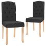 Sillas de comedor 2 unidades de tela negra de vidaXL, Sillas de comedor - Ref: Foro24-336903, Precio: 125,99 €, Descuento: %