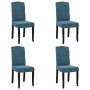 Dining chairs 4 units blue velvet by vidaXL, dining chairs - Ref: Foro24-336910, Price: 285,38 €, Discount: %