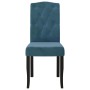 Dining chairs 4 units blue velvet by vidaXL, dining chairs - Ref: Foro24-336910, Price: 285,38 €, Discount: %