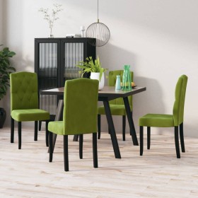 Sillas de comedor 4 unidades de terciopelo verde claro de vidaXL, Sillas de comedor - Ref: Foro24-336918, Precio: 200,32 €, D...