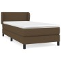 Cama box spring con colchón tela marrón oscuro 80x200 cm de vidaXL, Camas y somieres - Ref: Foro24-3126120, Precio: 284,68 €,...