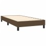 Cama box spring con colchón tela marrón oscuro 80x200 cm de vidaXL, Camas y somieres - Ref: Foro24-3126200, Precio: 283,13 €,...