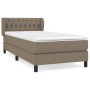 Cama box spring con colchón tela gris taupe 90x200 cm de vidaXL, Camas y somieres - Ref: Foro24-3126457, Precio: 338,07 €, De...