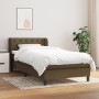 Cama box spring con colchón tela marrón oscuro 80x200 cm de vidaXL, Camas y somieres - Ref: Foro24-3126440, Precio: 296,63 €,...