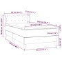 Cama box spring con colchón tela marrón oscuro 80x200 cm de vidaXL, Camas y somieres - Ref: Foro24-3126520, Precio: 285,09 €,...