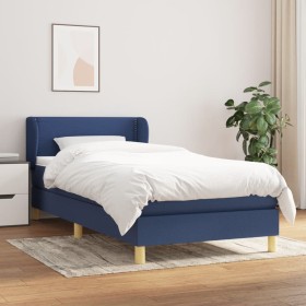 Box spring bed with blue fabric mattress 80x200 cm by vidaXL, Beds and slatted bases - Ref: Foro24-3126683, Price: 313,99 €, ...