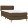 Cama box spring con colchón tela marrón oscuro 80x200 cm de vidaXL, Camas y somieres - Ref: Foro24-3126760, Precio: 268,58 €,...