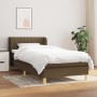 Cama box spring con colchón tela marrón oscuro 80x200 cm de vidaXL, Camas y somieres - Ref: Foro24-3126920, Precio: 273,53 €,...