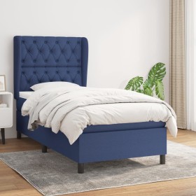 Box spring bed with blue fabric mattress 80x200 cm by vidaXL, Beds and slatted bases - Ref: Foro24-3128163, Price: 368,12 €, ...